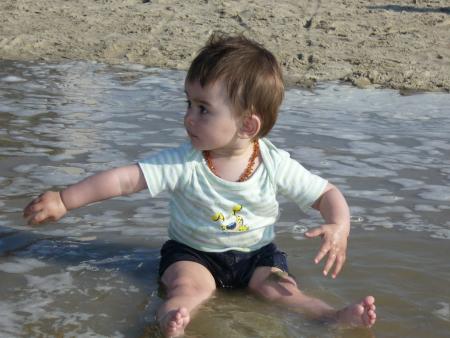 Nathanael dans la mer du nooorrrddd !!!